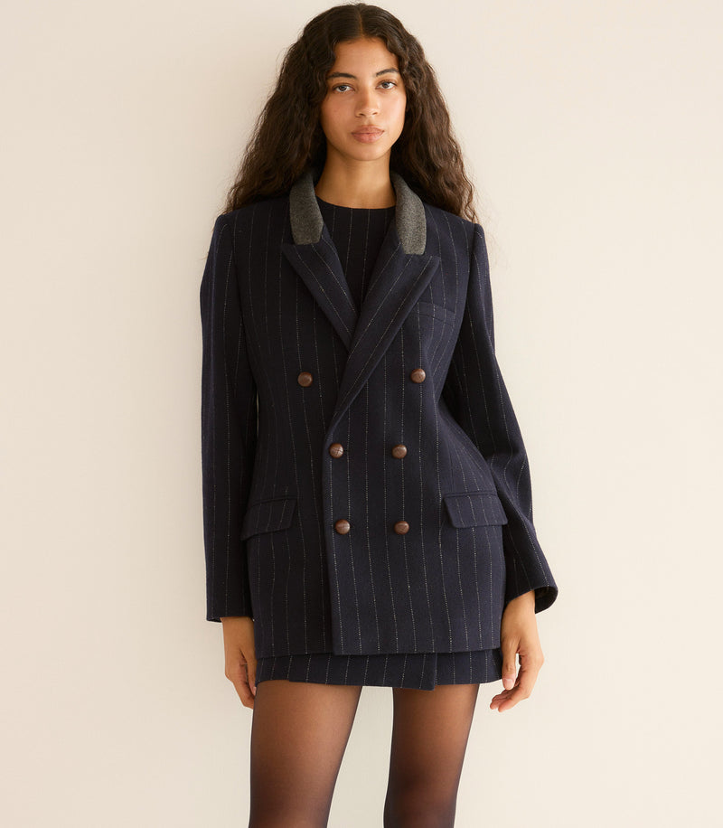 DUCCIO BLAZER -- MARIANNE PINSTRIPE